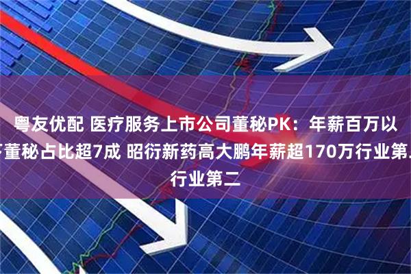 粤友优配 医疗服务上市公司董秘PK：年薪百万以下董秘占比超7成 昭衍新药高大鹏年薪超170万行业第二